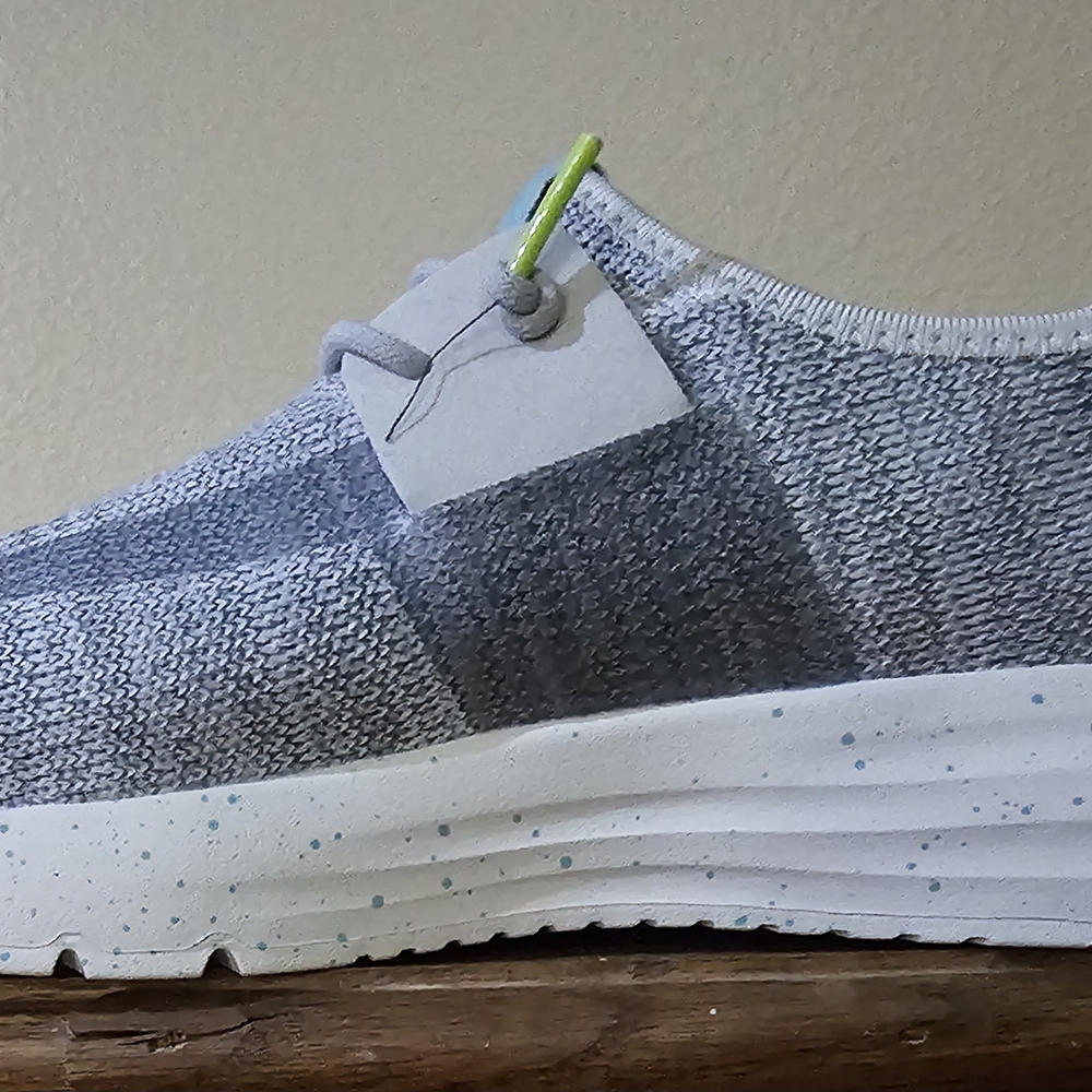 Hey Dude Light Gray Knit Sneakers - Picture 4 of 8